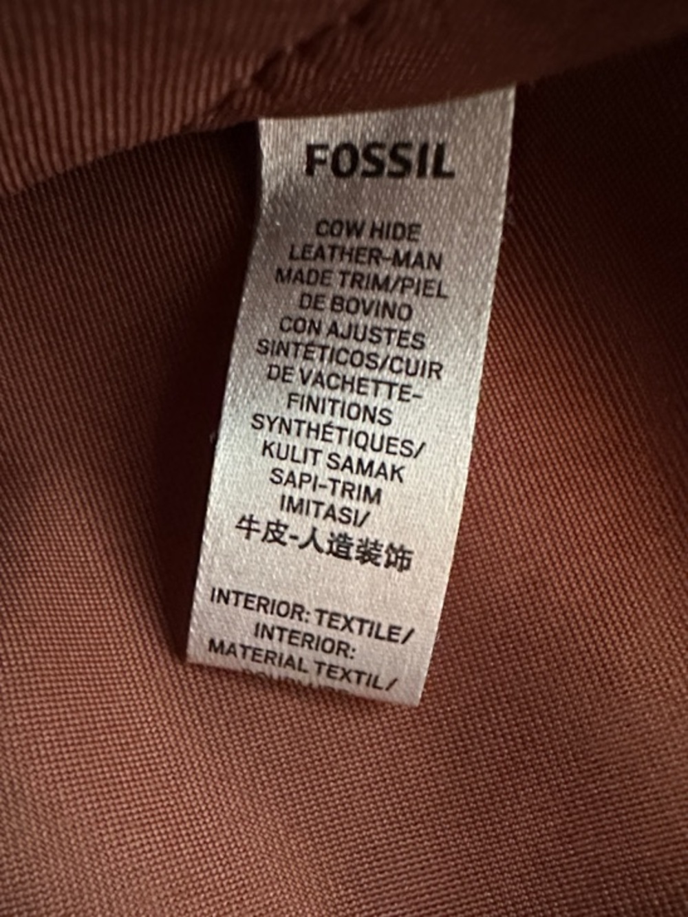 Fossil Cowhide Brown Leather Crossbody Bag - Phoebe - Picture 4 of 7